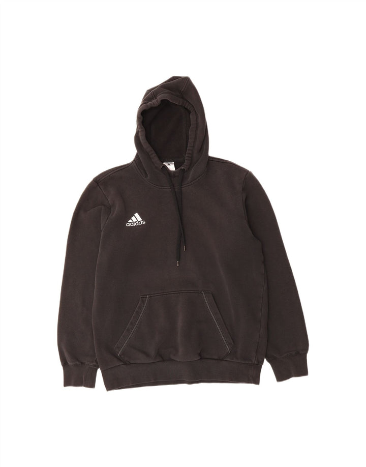 ADIDAS Mens Hoodie Jumper Medium Black Cotton