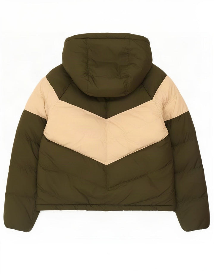 Nike Veste matelassée à capuche pour garçon 12-13 ans Large Vert Colorblock
