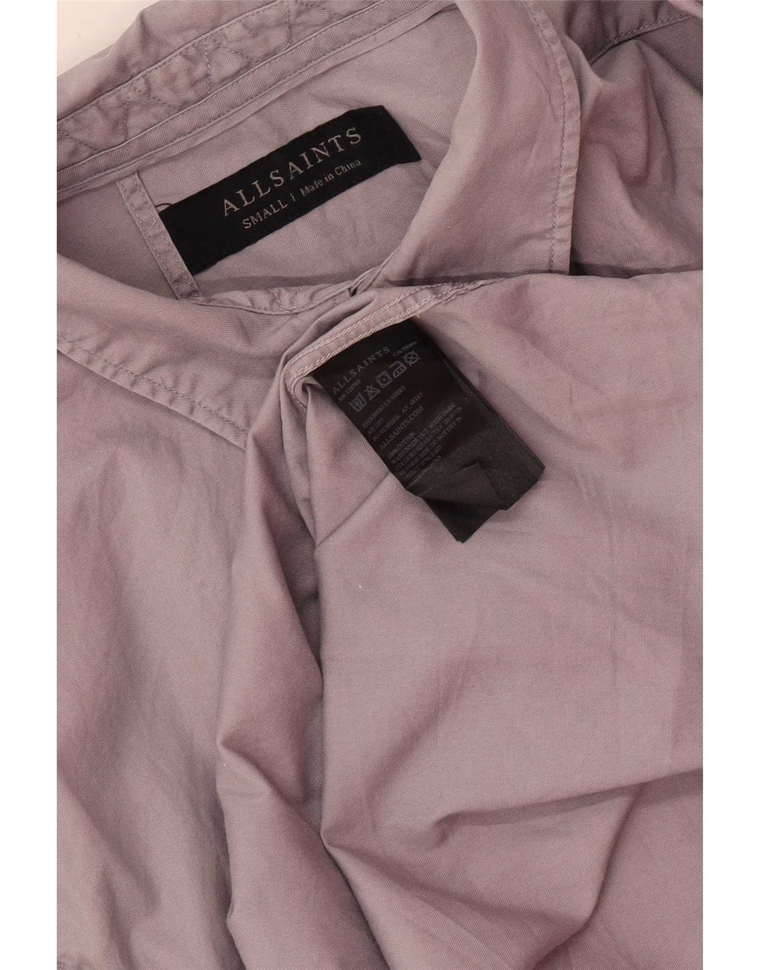 All Saints Chemise Homme Petit Gris Coton