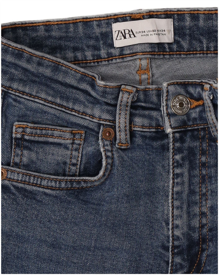 Zara Jean Bootcut Femme EU 34 2XS W24 L26 Bleu