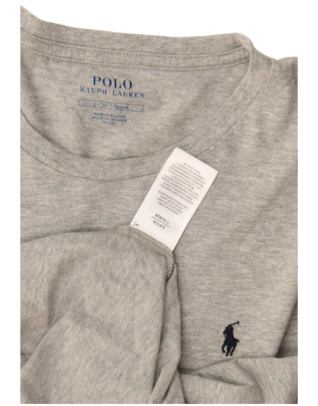 Polo Ralph Lauren Haut à manches longues pour hommes en coton gris petit
