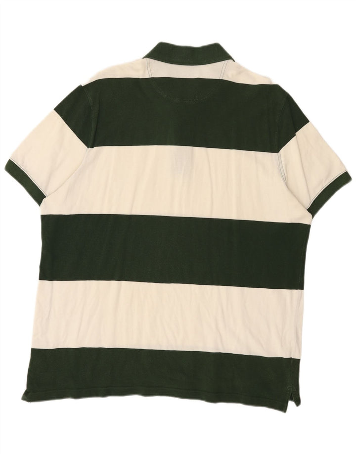 Massimo Dutti Polo Homme Grand Coton Rayé Vert