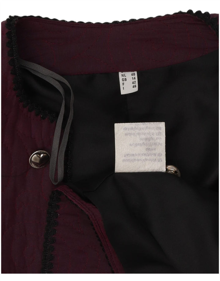 Veste Boléro Femme Vintage UK 14 Viscose Violet Moyen