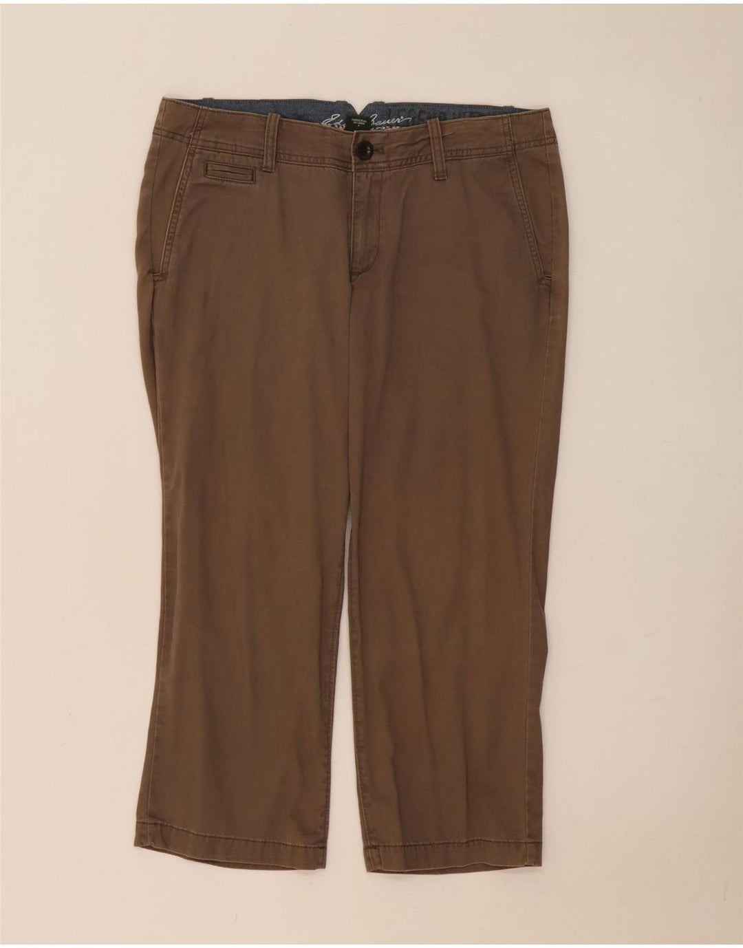 Eddie Bauer Pantalon Capri Femme US 8 Medium W34 L23 Coton Beige