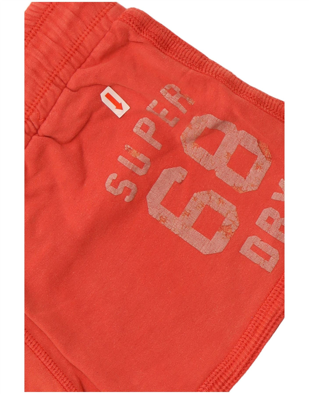 Superdry Short de sport graphique pour femme UK 16 Large Orange Coton