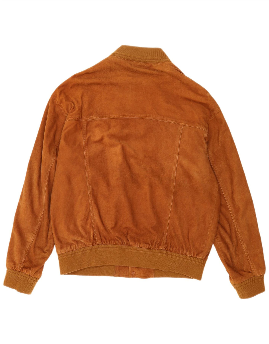 vintage Mens Suede Bomber Jacket UK 40 Grand Cuir Brun