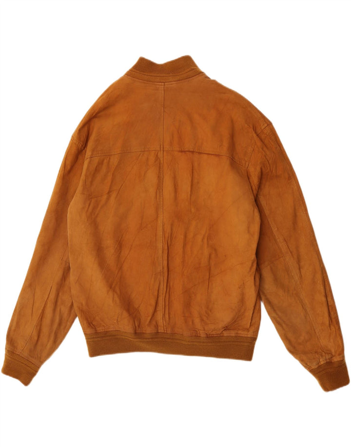Green Leaves Blouson Bomber En Daim Pour Homme IT 54 2XL Cuir Beige