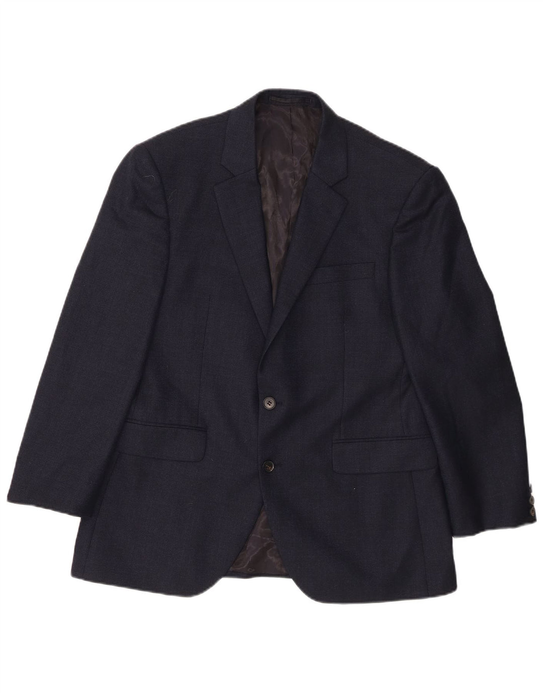 JAEGER Veste Blazer 2 Boutons Homme UK 40 Grande Laine Bleu Marine