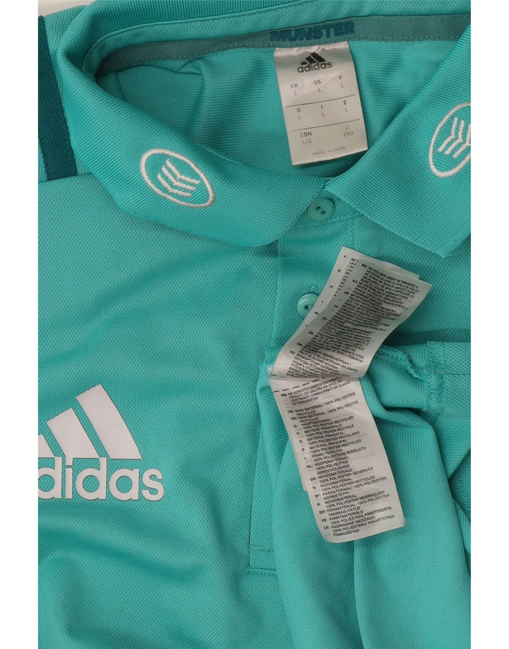 Adidas Hommes Munster Rugby Graphic Polo Grand Bleu Polyester