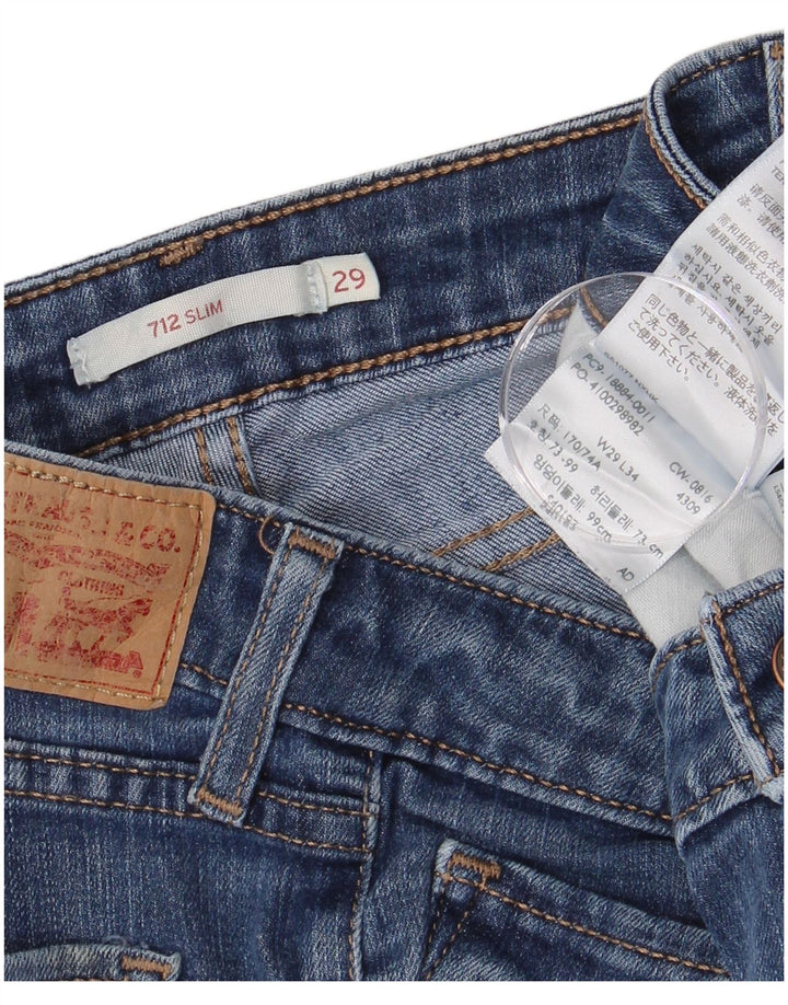 LEVI'S Jean Slim 712 Femme W29 L34 Bleu Coton