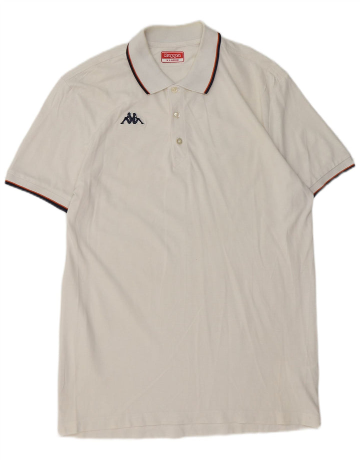 Kappa Polo Homme XL Blanc Coton