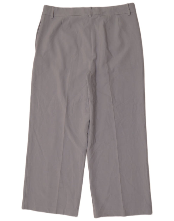 Marks & Spencer Womens Straight Suit Trousers UK 18 XL W36 L30 Blue