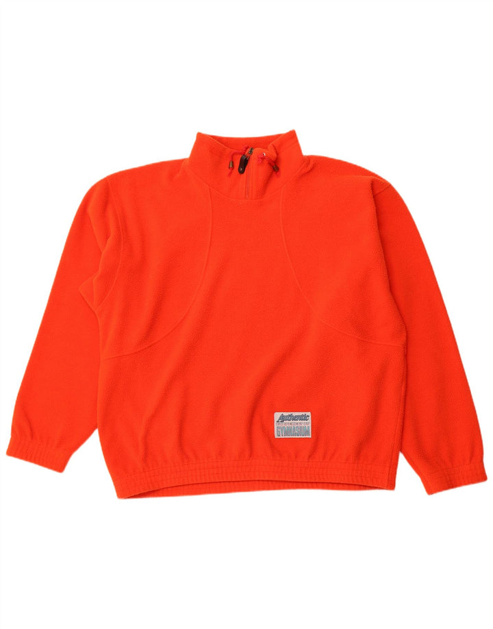 Gymnasium Pull polaire à col zippé pour homme XL Orange Polyester
