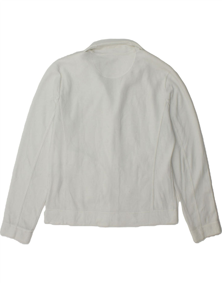 CHAMPION Womens Fleece Jacket UK 18 XL White Polyester Vintage Champion and Second-Hand Champion from Messina Hembry 