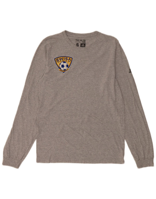 Adidas Haut à manches longues pour homme Swissa Soccer Club en coton gris Taille S