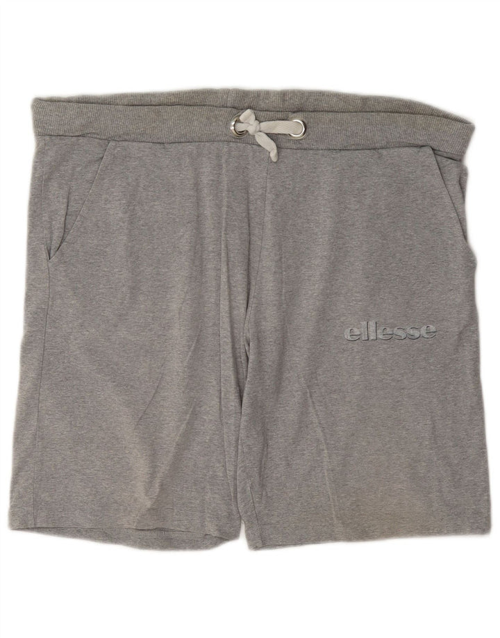 Ellesse Short de sport homme grand gris coton