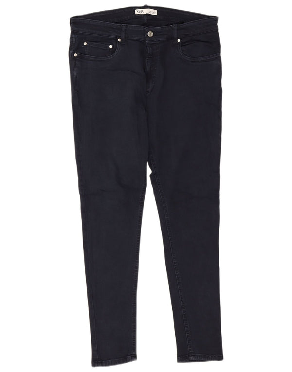 Zara Jean skinny homme EU 46 XL W36 L28 bleu marine coton
