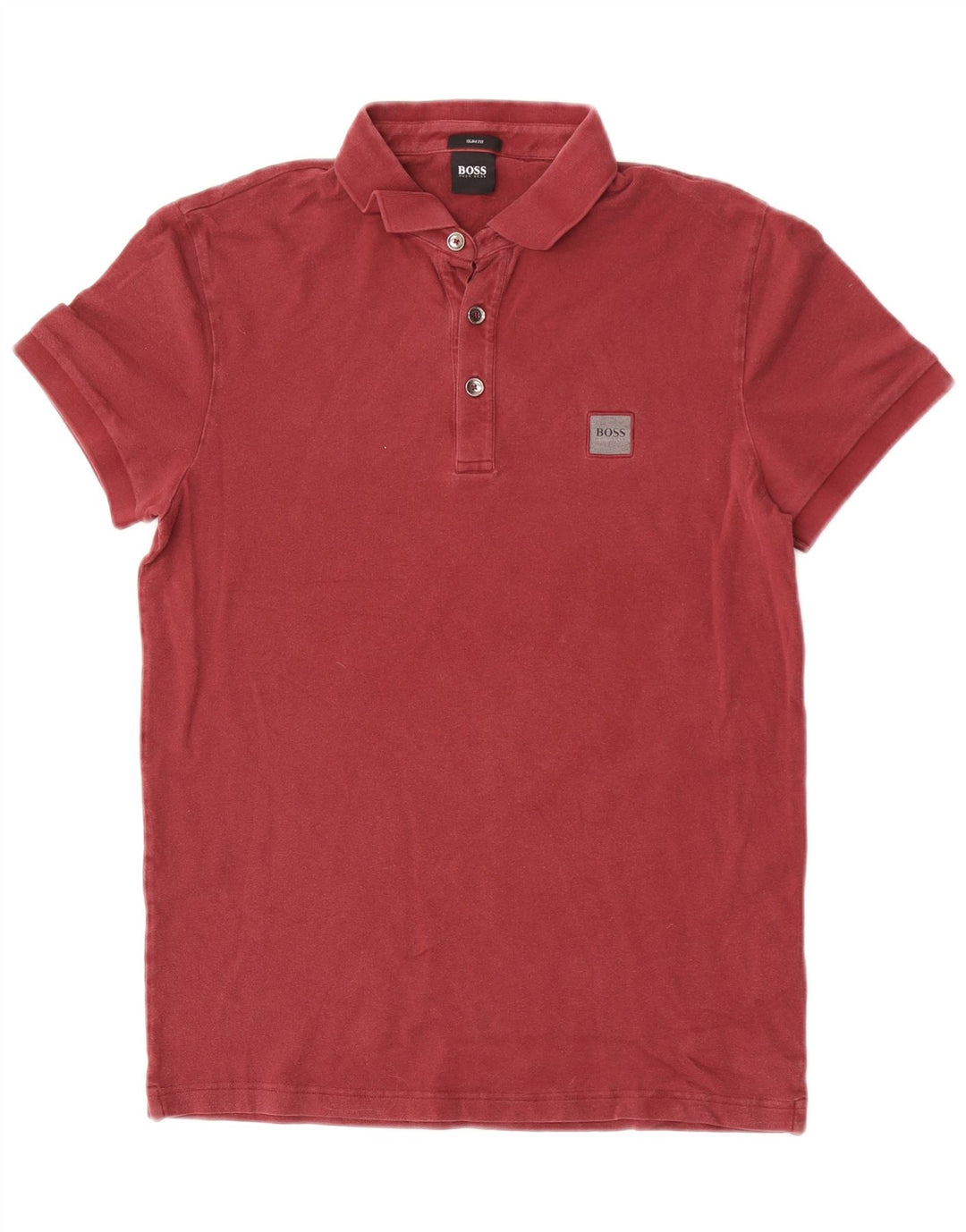 Hugo Boss Polo Slim Fit en coton bordeaux moyen