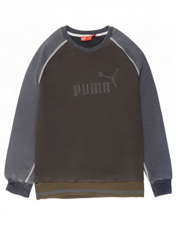 Puma Sweat-Shirt Graphique Homme Bleu Marine Moyen Colourblock