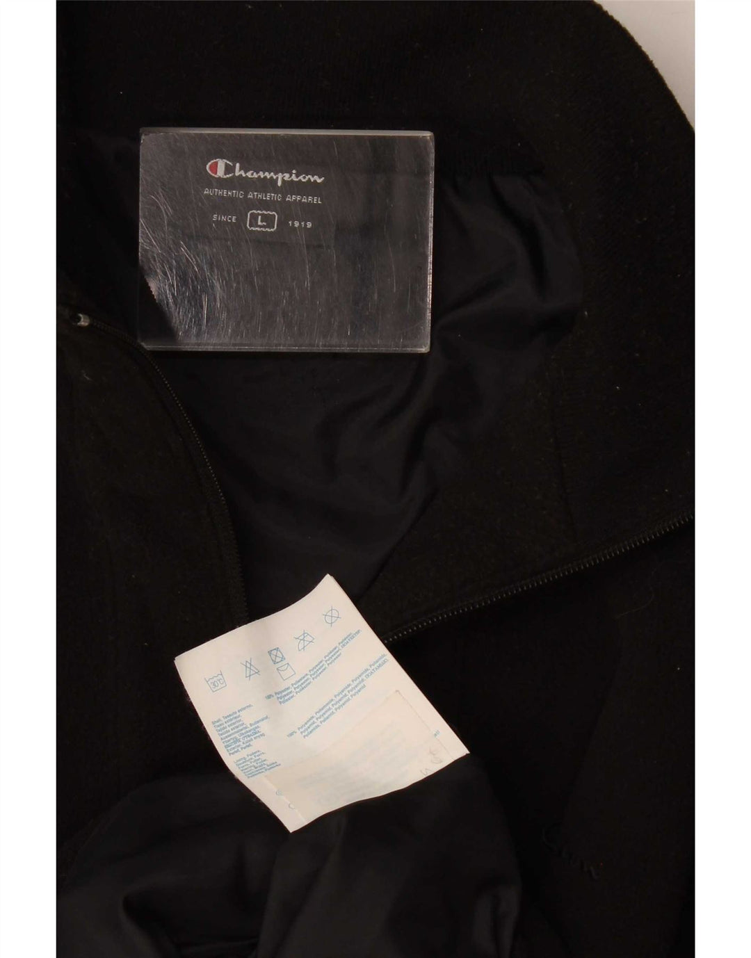 Champion Veste polaire pour homme UK 40 Large Noir Polyester