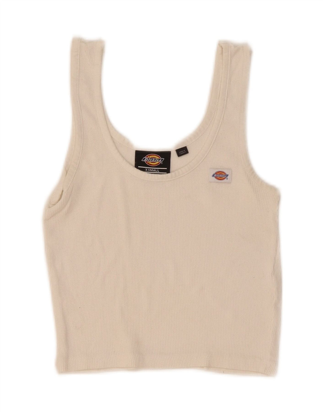 Dickies Débardeur court pour femme UK 4 XS Blanc
