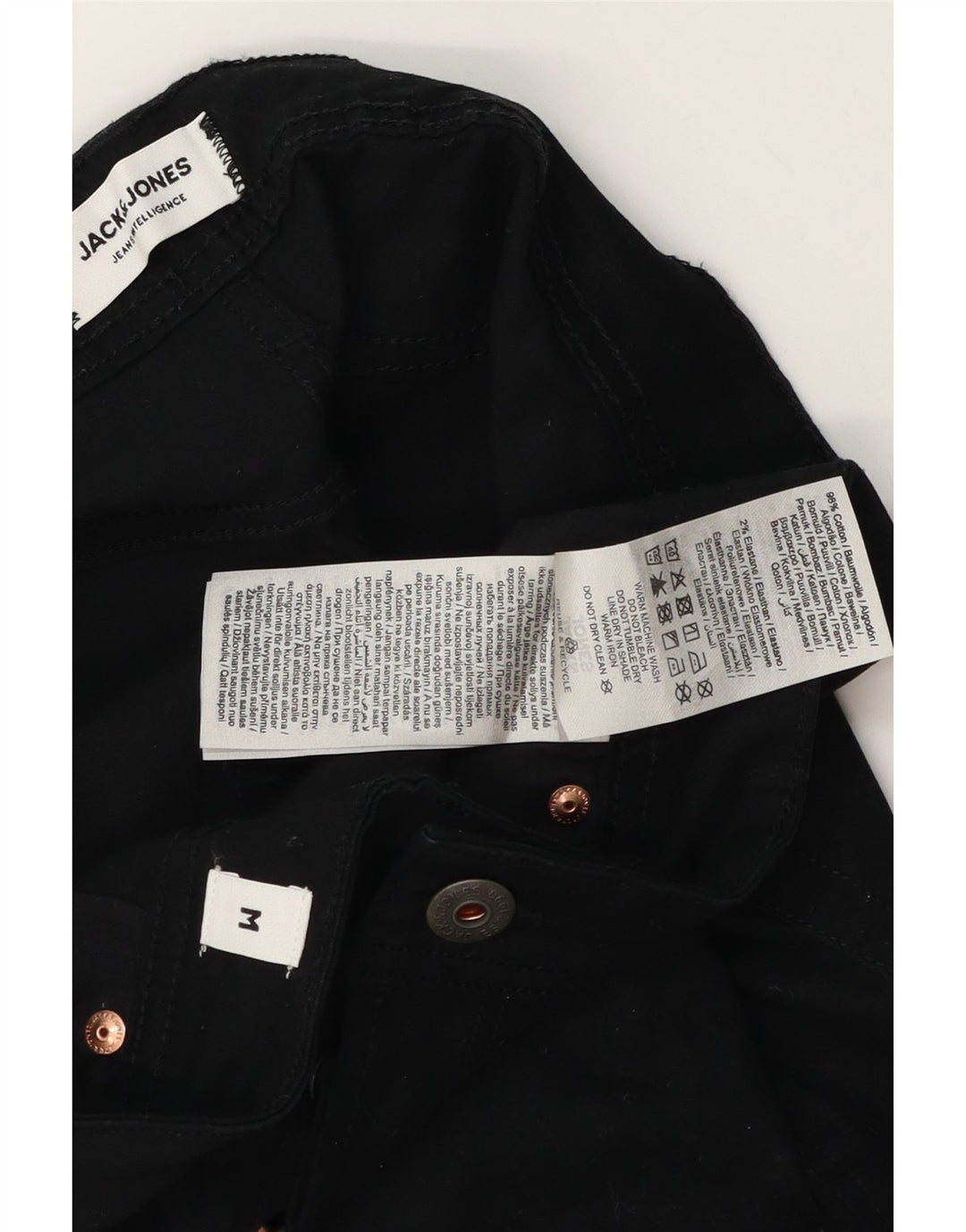 Jack & Jones Short Casual Homme Moyen W32 Noir Coton