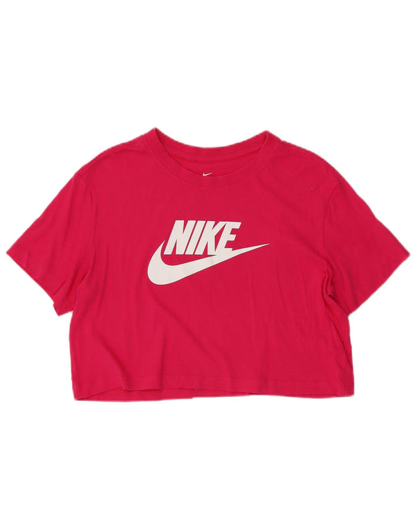 Nike T-shirt court surdimensionné pour femme UK 10 Petit Rose