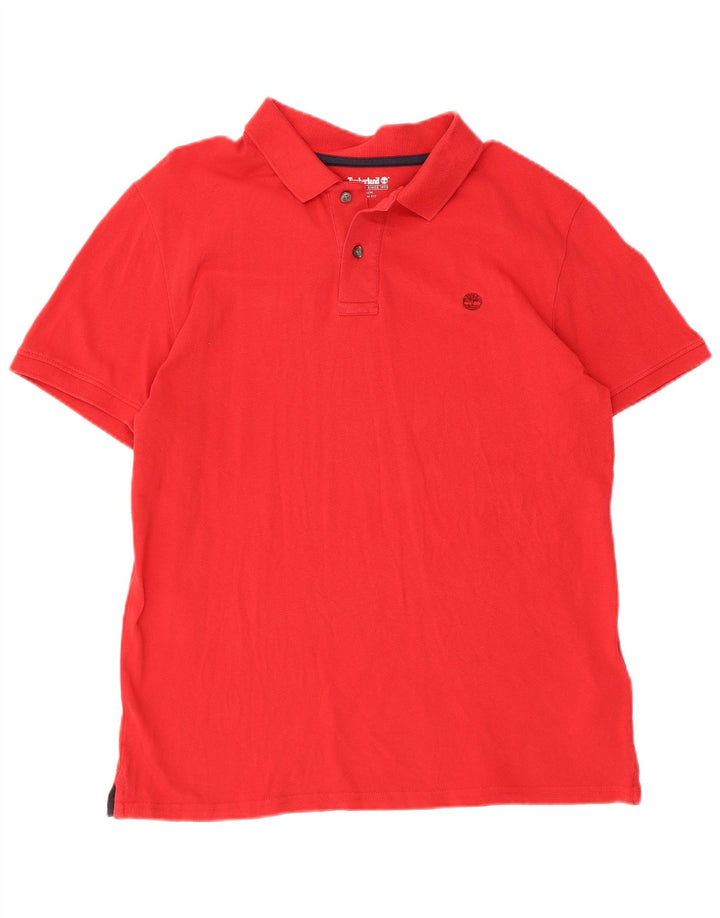 TIMBERLAND Polo Slim Fit Homme Rouge Moyen Coton