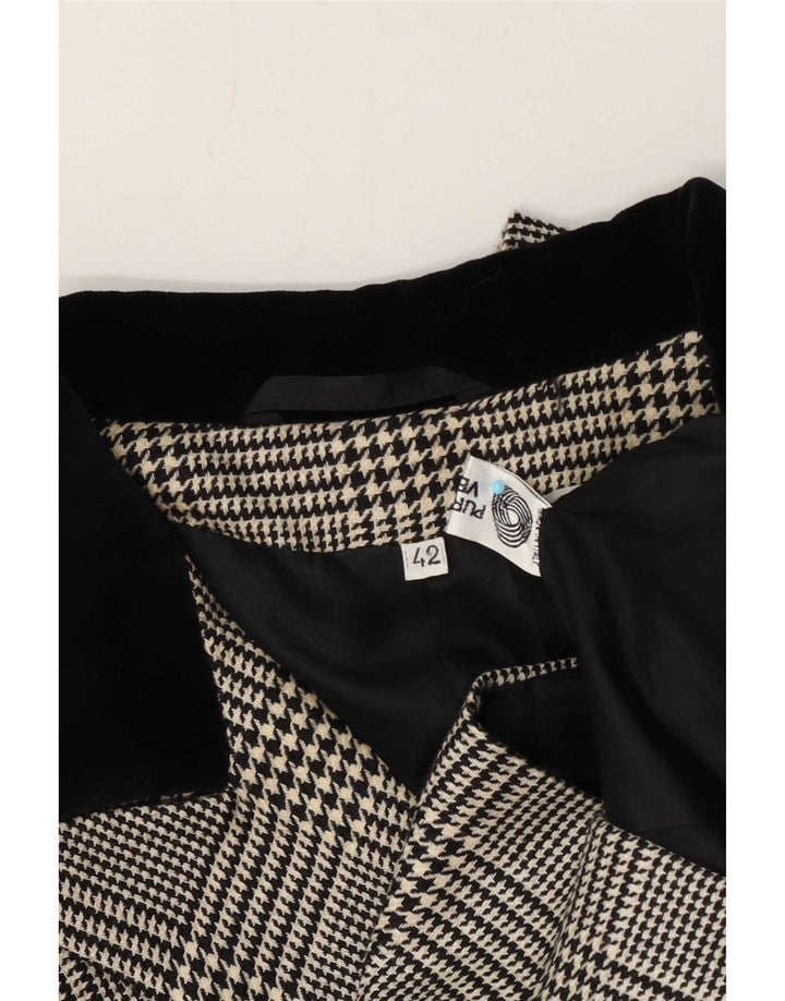 Vintage Blazer croisé pour femme IT 42 pied de poule noir moyen