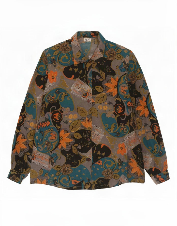 Primavera Firenze Chemisier pour femme UK 12 Medium Multicolore Floral