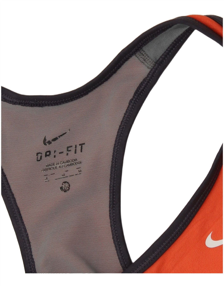 Nike Femme Dri Fit Débardeur UK 12 Orange Moyen Polyester