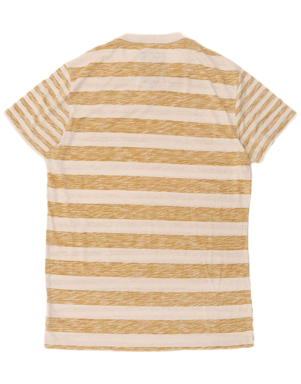 G-Star Homme T-Shirt Top Large Beige Rayé Coton