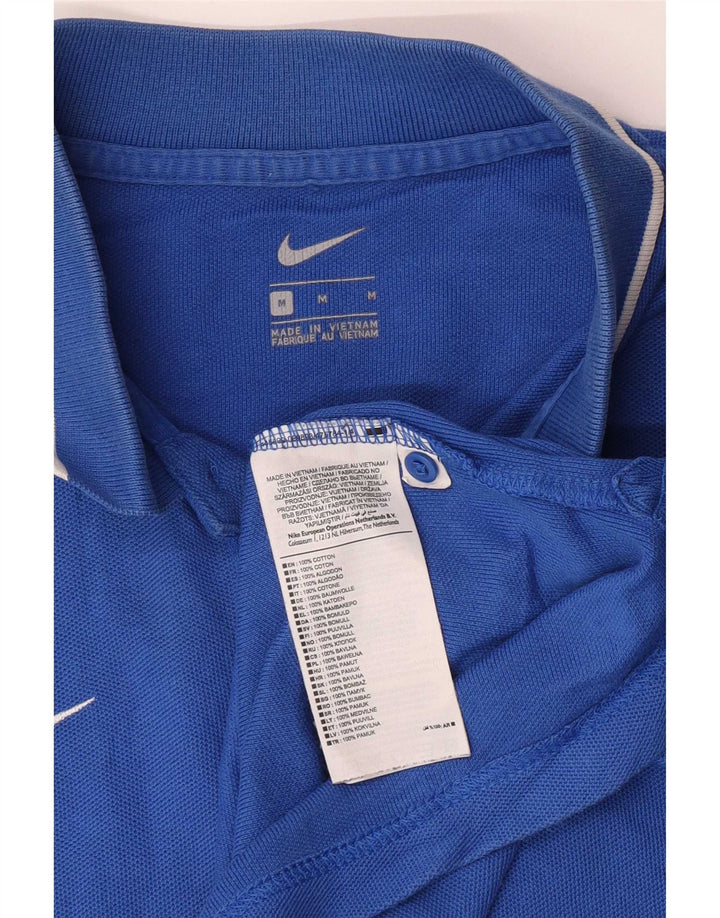 Polo graphique Nike homme en coton bleu moyen
