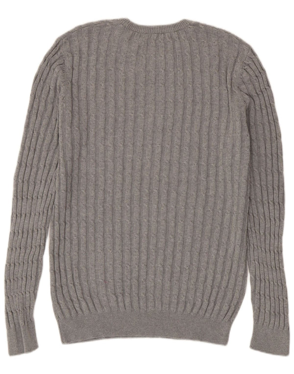 Jack Wills Pull à col rond pour homme en coton gris moyen