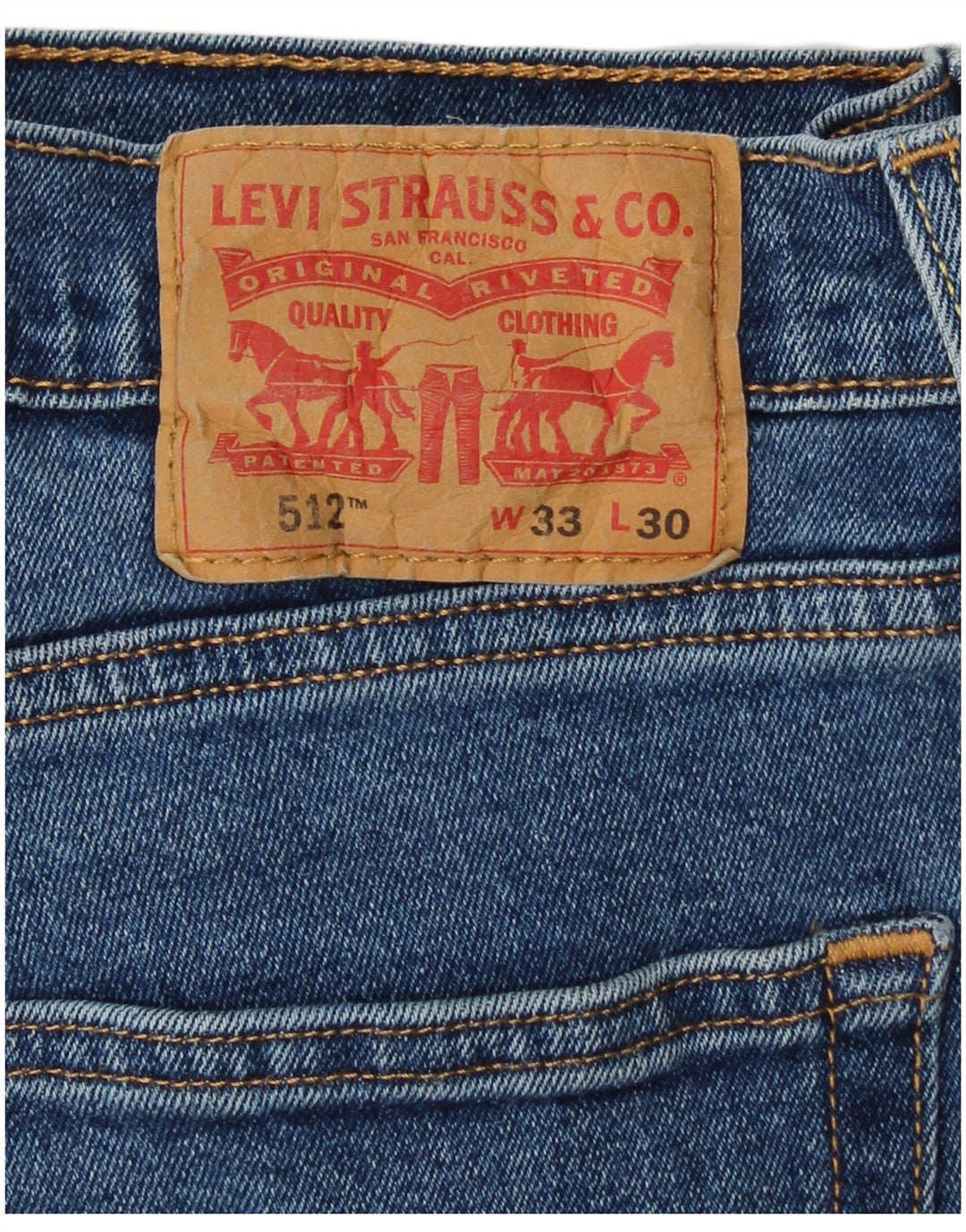 LEVI'S Jean Slim Fuselé 512 Homme W33 L30 Bleu Coton