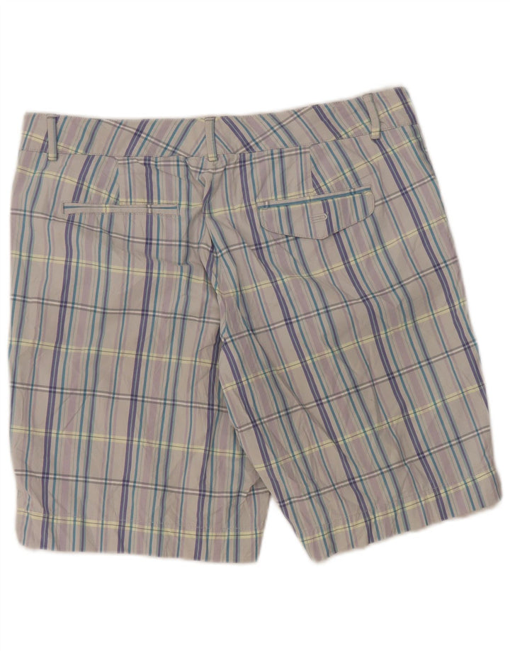 DOCKERS Short décontracté pour femme US 8 Medium W34 Gris à carreaux en coton