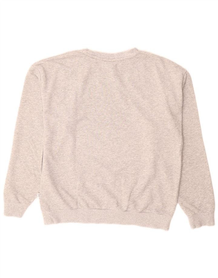 Puma Sweat-shirt graphique pour femme UK 12 Gris moyen chiné en coton