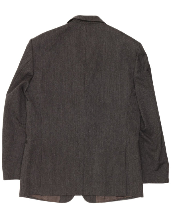 Cacharel Veste Blazer 3 Boutons Homme UK 40 Large Gris Classique