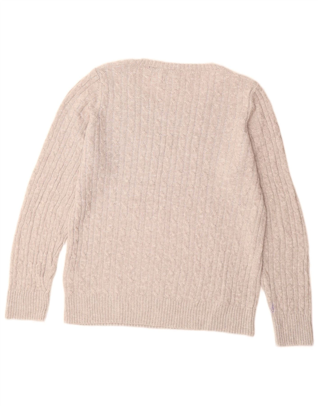 SUPERDRY Pull col bateau pour femme UK 14 Large Gris Acrylique