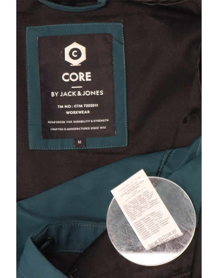 Jack & Jones Veste coupe-vent à capuche pour homme UK 38 Bleu moyen Polyester