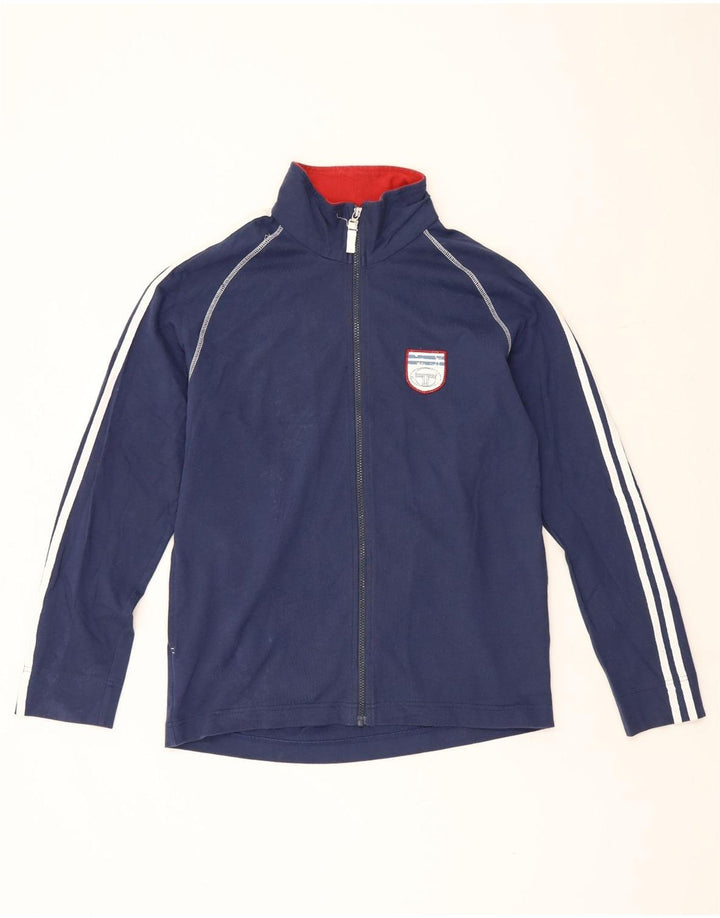 Sergio Tacchini Veste de survêtement graphique pour homme en coton bleu marine Taille L