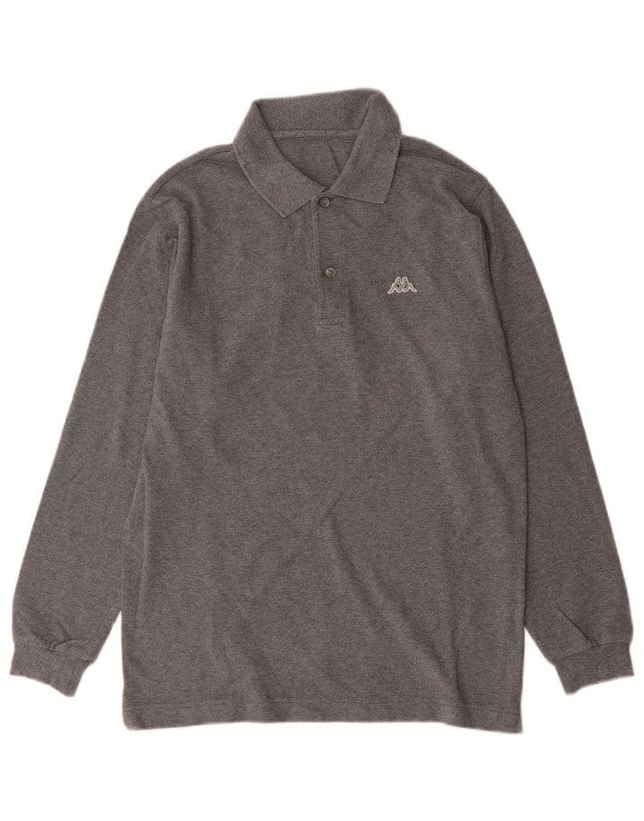 Kappa Polo à Manches Longues Homme Petit Gris Coton