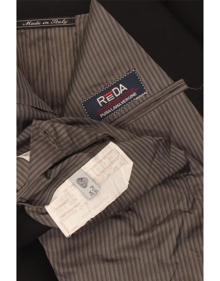 Reda Veste Blazer Croisée Homme IT 50 Large Laine Vierge Noire