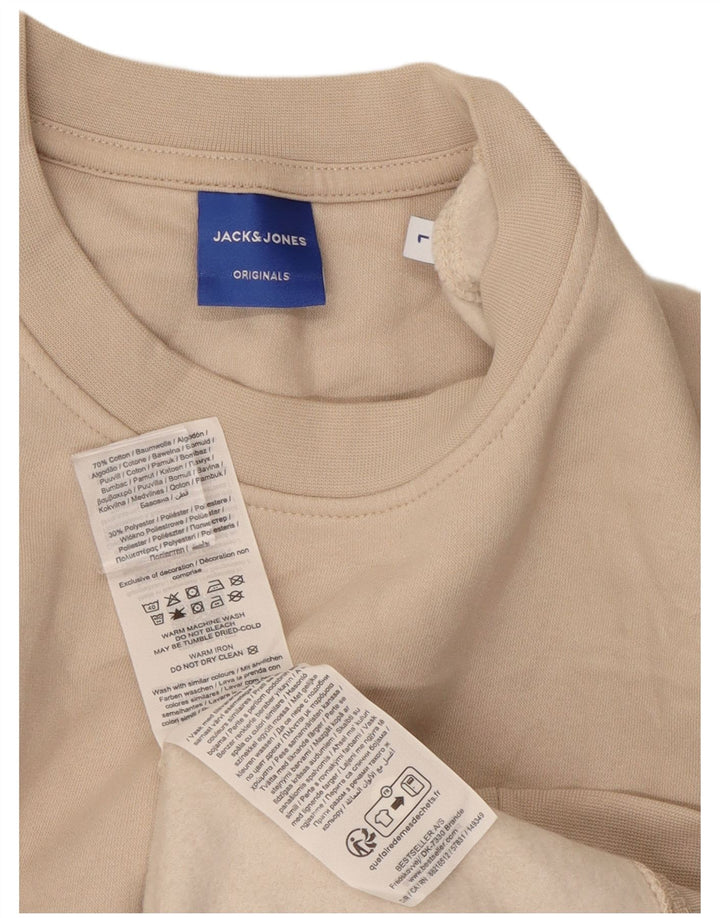 Jack & Jones Sweat-shirt pour homme en coton beige Large