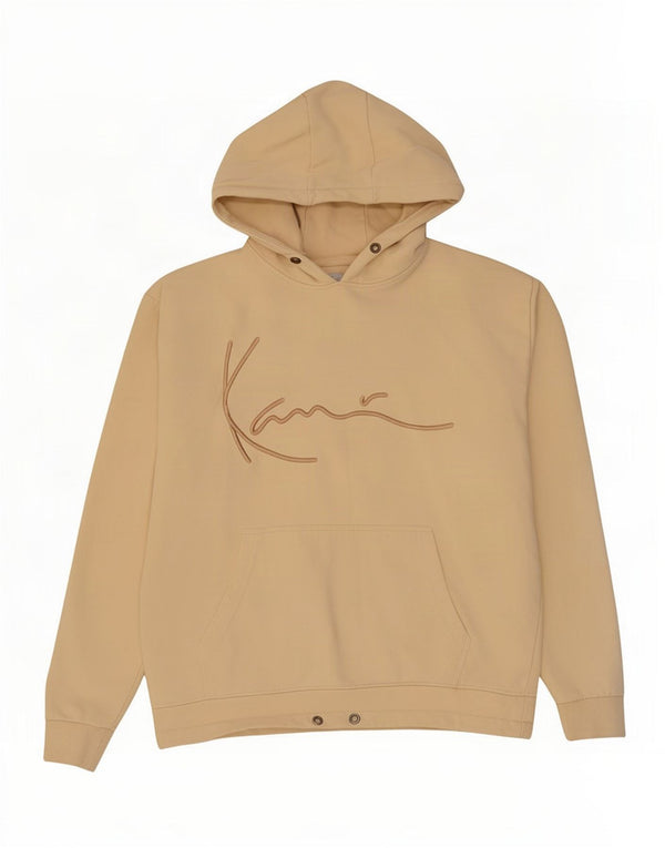 Karl Kani Mens Graphic Loose Fit Hoodie Jumper Small Beige