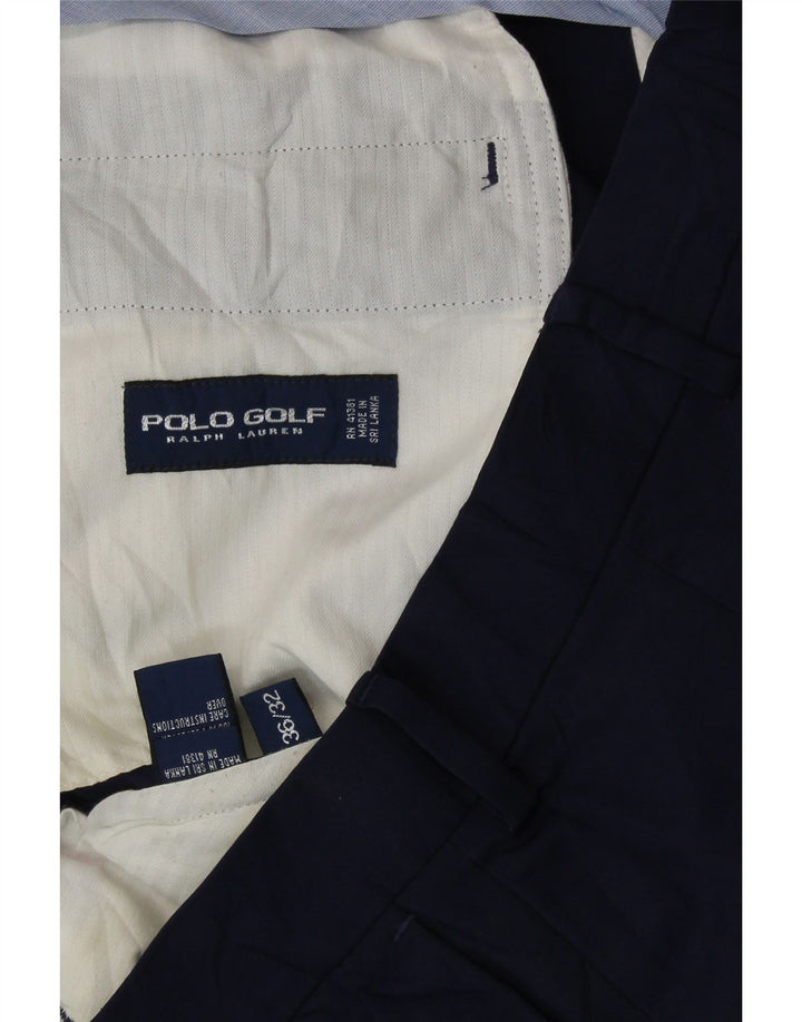 Polo Ralph Lauren Pantalon de costume à chevilles pour homme W36 L29 Bleu marine Polyester