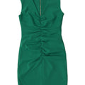 Coast Robe moulante sans manches avec fermeture éclair intégrale pour femme UK 42 Vert moyen Polyester