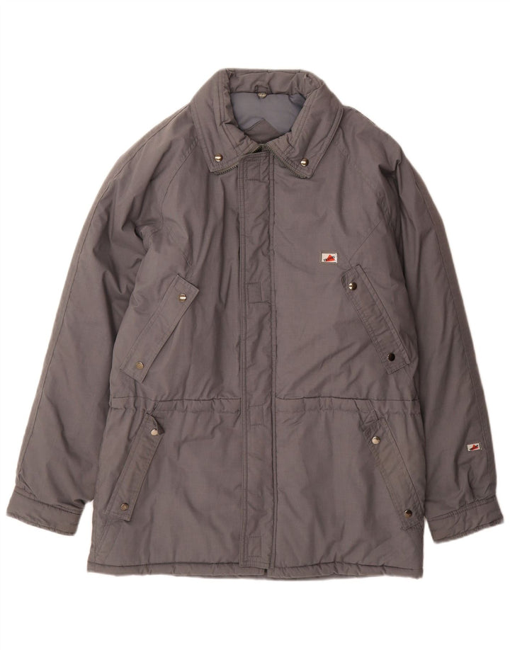 vintage Mens Coupe-Vent Manteau UK 36 Petit Gris Polyester