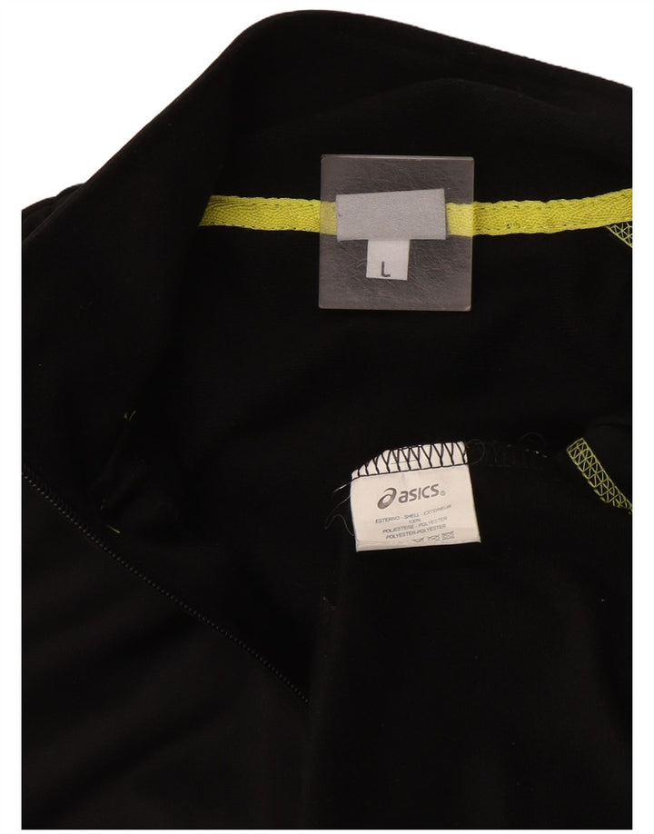 Asics Veste de survêtement pour femme UK 16 Large Noir Polyester