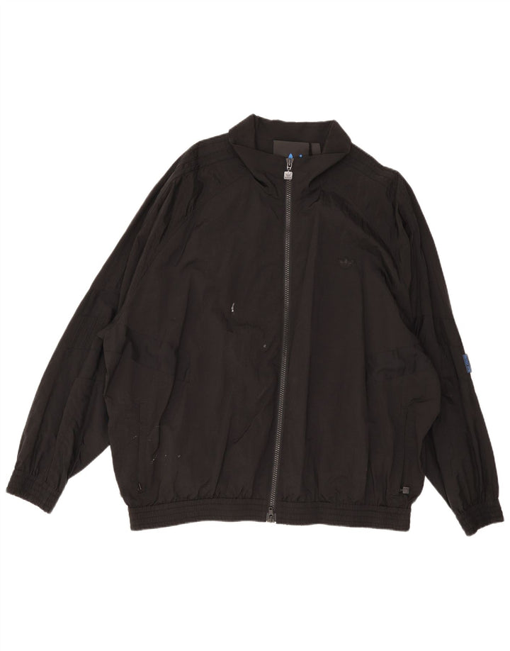 Adidas Veste bomber coupe ample pour homme UK 42 XL Noir Polyamide